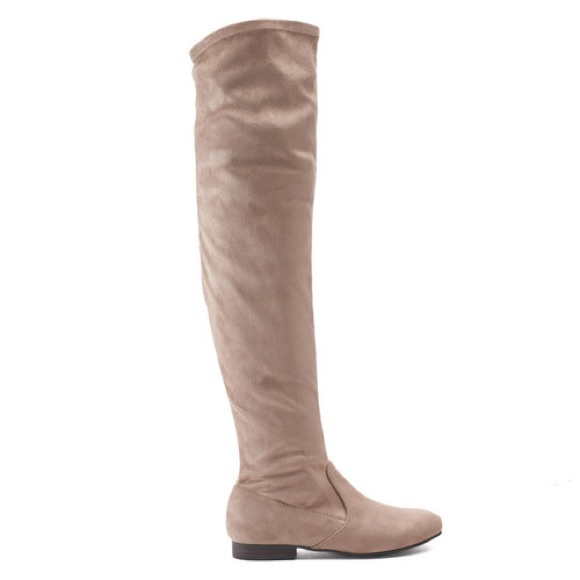 LC Lauren Conrad Taupe Women’s Over The Knee Boots - Picture 2 of 3